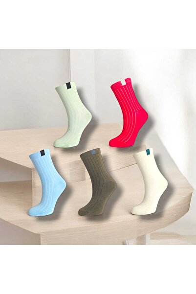 HAYEL 5 чифта раирани, многоцветни, дамски и мъжки, икономични чорапи с шарка дерби, безшевни