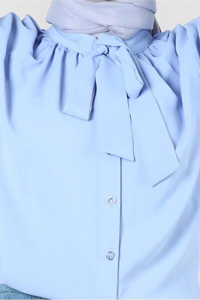 Alvina Δεμένος λεπτομερής γιακάς - Μπλούζα 43869