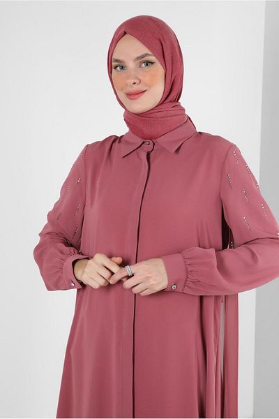 Alvina STONE PRINTED ASYMMETRIC CUT SHIRT TUNIC 43505