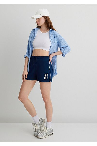 Mavi Printed Navy Blue Shorts 1410198 -89353