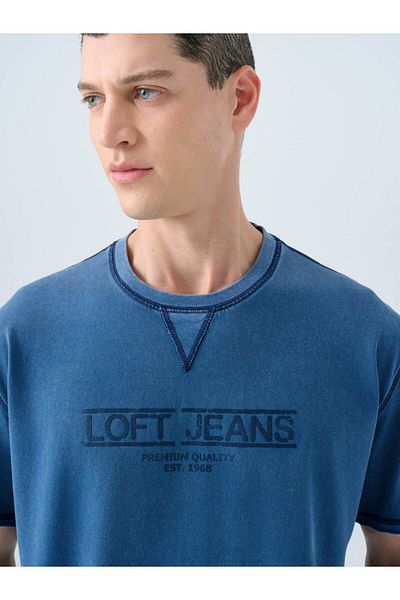 Loft Tricou pentru bărbați, albastru bleumarin, cu croiala lejeră LF2038697