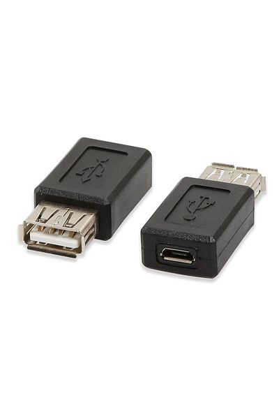 Generic موصل USB 2.0 A أنثى إلى Micro USB أنثى باللون الأسود