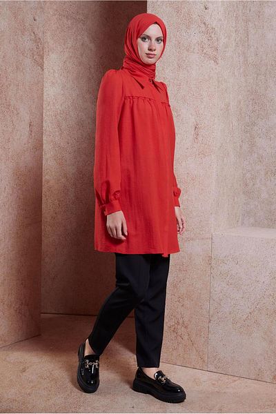 Alvina Tunic - Shirt Collar, Model 44489