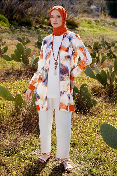 Alvina PATTERNED CHIFFON SATIN TUNIC 44571