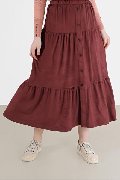 Alvina BUTTON DETAILED FOLDED SKIRT 60226