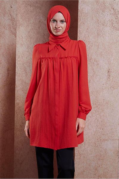 Alvina Tunic - Shirt Collar, Model 44489