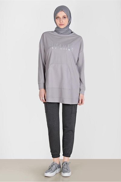 Alvina 42740 Model Printed Tracksuit Tunic