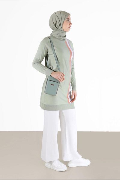 Alvina COLOR RIBBON DETAILED KNITWEAR TUNIC 42107