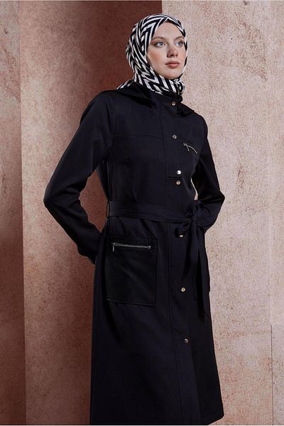 Alvina Hooded and Belted Trench Coat 10893