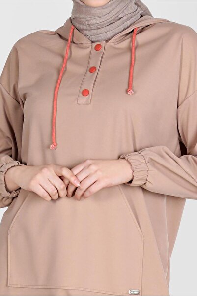 Alvina ÇITÇITLI KAPÜŞONLU EŞOFMAN TUNİK 42651