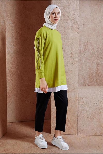 Alvina Φόρμα Tunic - Λεπτομέρεια με δαντέλα, Μοντέλο 44561