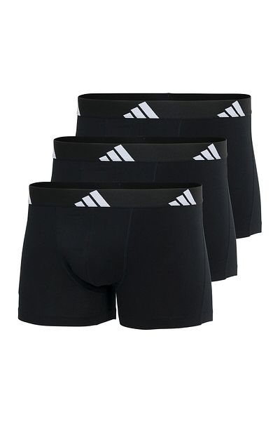 adidas Herren Boxershorts, 3er Pack - Trunks, Active Flex Cotton, Logo, einfarbig