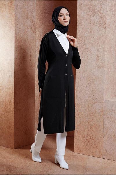 Alvina 45001 Model Tricotaj cu curea Cardigan
