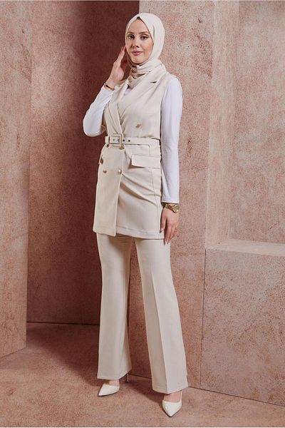 Alvina BELTED VESTED PANT SET 44454