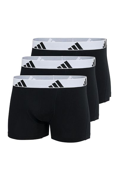 adidas Herren Boxershorts, 3er Pack - Trunks, Active Flex Cotton, Logo, einfarbig