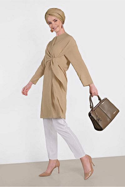 Alvina Thin Summer Tunic with Binding Detail 4436