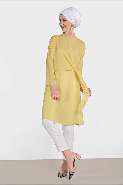 Alvina Thin Summer Tunic with Binding Detail 4436