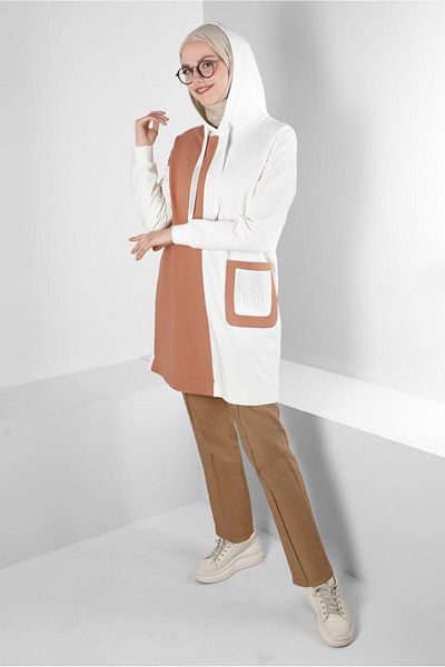 Alvina Stone Embroidered Rengk Blocked Tracksuit Tunic - 43558