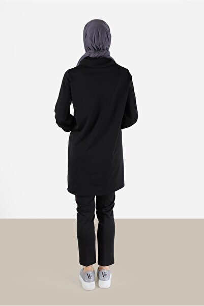 Alvina KAPİTONE DESEN DETAYLI DEGAJE YAKA TUNİK 42289