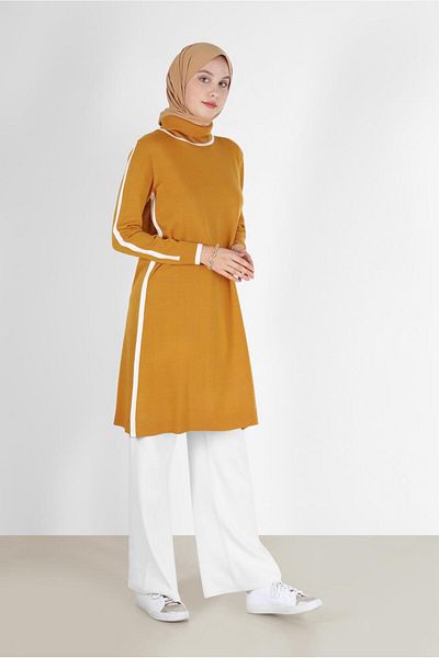 Alvina STRIP DETAILED KNITWEAR TUNIC 42009