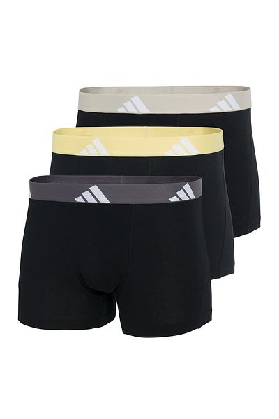 adidas Herren Boxershorts, 3er Pack - Trunks, Active Flex Cotton, Logo, einfarbig