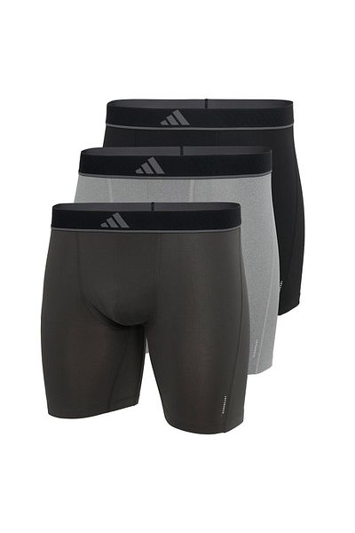 adidas Herren Boxershorts, 3er Pack - Boxer Briefs, Active Micro Flex Eco, Logo, einfarbig