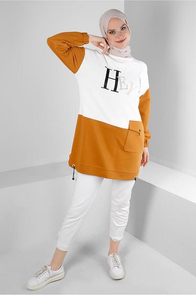 Alvina Tracksuit Tuniki - Printed and Pocketed 43555