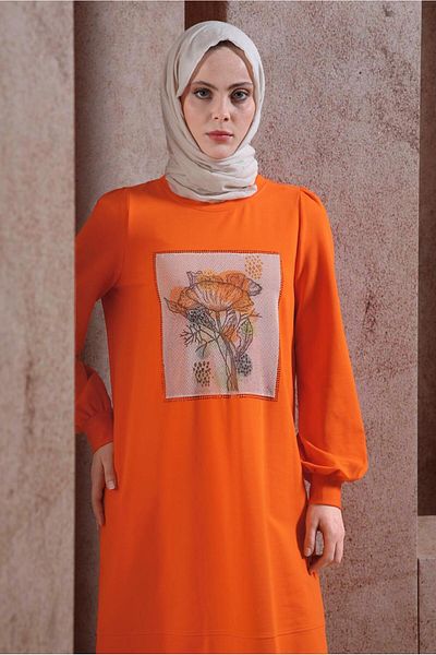 Alvina Tunic Padded Printed Tracksuit - 43784