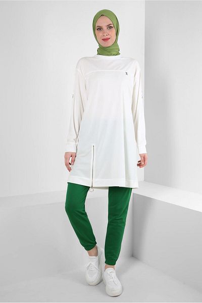 Alvina Φούτερ με φερμουάρ Crew Neck - 43852