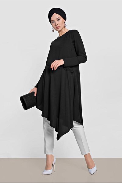 Alvina 4250 Model Asymmetrical Cut Tunic