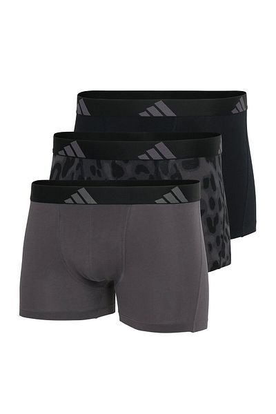 adidas Herren Boxershorts, 3er Pack - Trunks, Active Flex Cotton, Logo, einfarbig