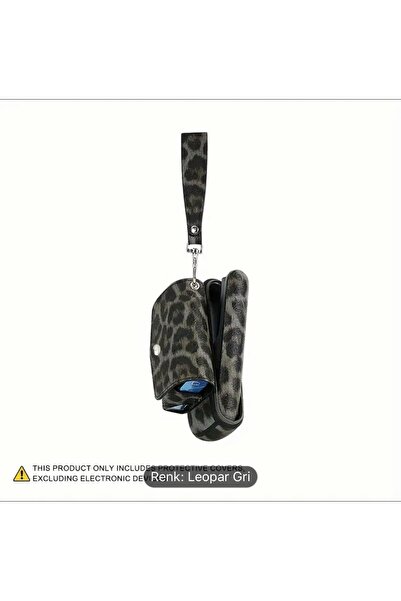 blackmount IQOS iLUMA Leopar gri renk kılıf kapak terea çanta