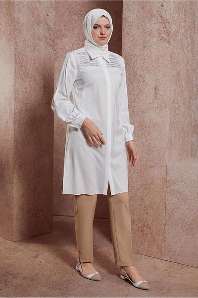 Alvina 43567 Model Stone Printed Tunic