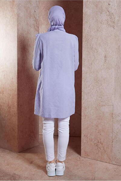 Alvina 44649 Model Hijab Tunic - Ruffle Detailed