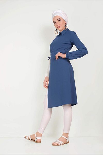 Alvina Belden Latched Linen Tunic 40645