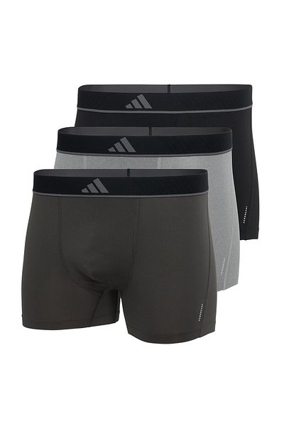adidas Herren Boxershorts, 3er Pack - Trunks, Active Micro Flex Eco, Logo, einfarbig