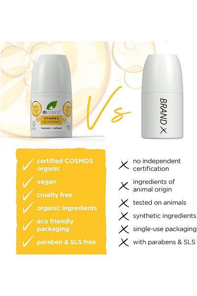 dr.organic Dr Organic Vitamin E Deodorant, Aluminium Free, 50ml