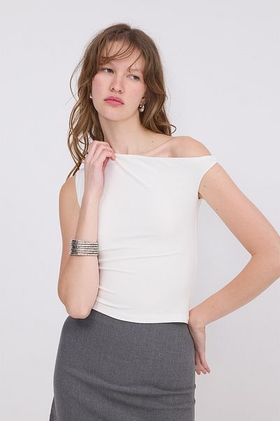 Addax Boat Neck Blouse A17127