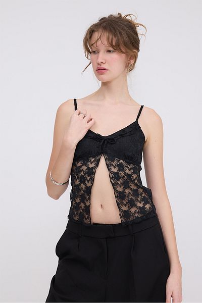 Addax Strappy Lace Tank Top A17105