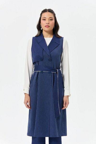 Esswaap Striped and Plain Polyviscon Fabric Long Vest Trousers Suit Laci