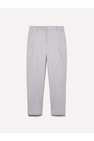 Sisley Women's Gray Stretch Cotton Cigarette Pants