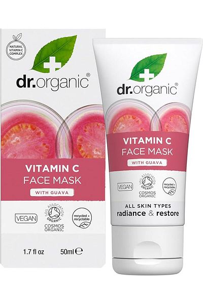 Dr. Organic Vitamin C Face Mask with Guava | Natural Vitamin C Complex, 50ml