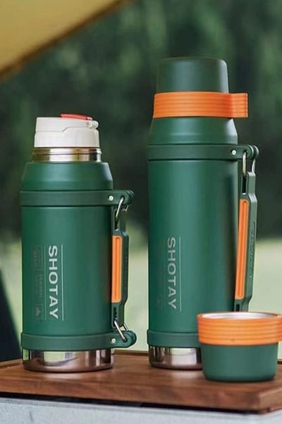 GLANCE Shotay Vacuum Bottle 2.0 Lt Vacuum Thermos Dark Green
