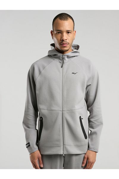 EVERLAST Champions Collection Γκρι ανδρικό φούτερ με κουκούλα με ψηλό γιακά