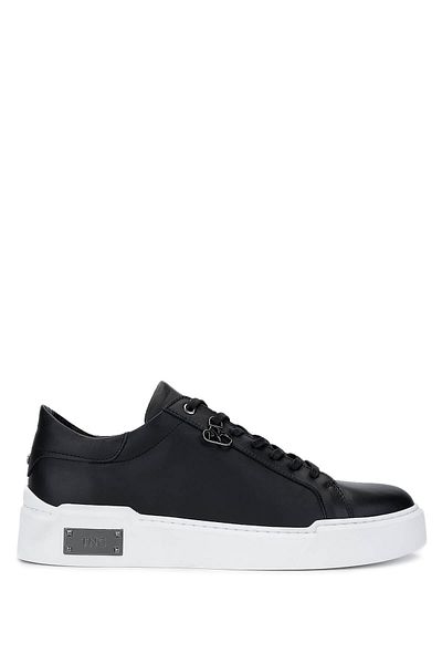 Tamer Tanca Men's Genuine Leather Black Leather Sneakers & Sports Shoes