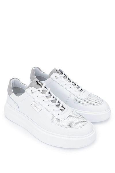 Tamer Tanca Men's Genuine Leather White Sneakers & Sports Shoes