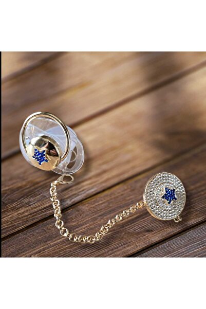 DAPWEAR'S KIDS طقم لهاية وسلسلة من حجر الزركون منقوشة حسب الطلب من حجر النجمة...