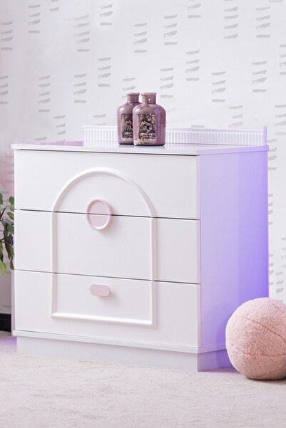 Setay Şifonyer, Dolunay 3 Çekmeceli Şifonyer - Pembe