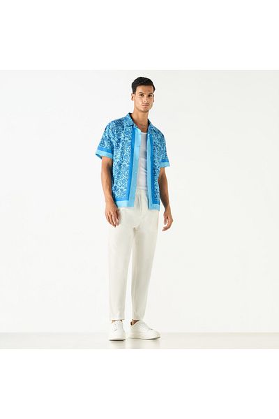 FAV Relaxed Fit Floral Print Shirt with Camp Collar