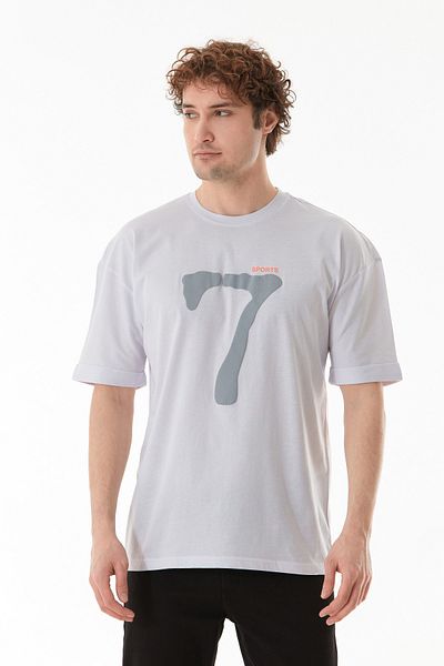 Fulla Moda Μπλουζάκι Sports 7 Printed Oversize